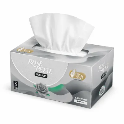 Rose Petal Jean Tissues — White